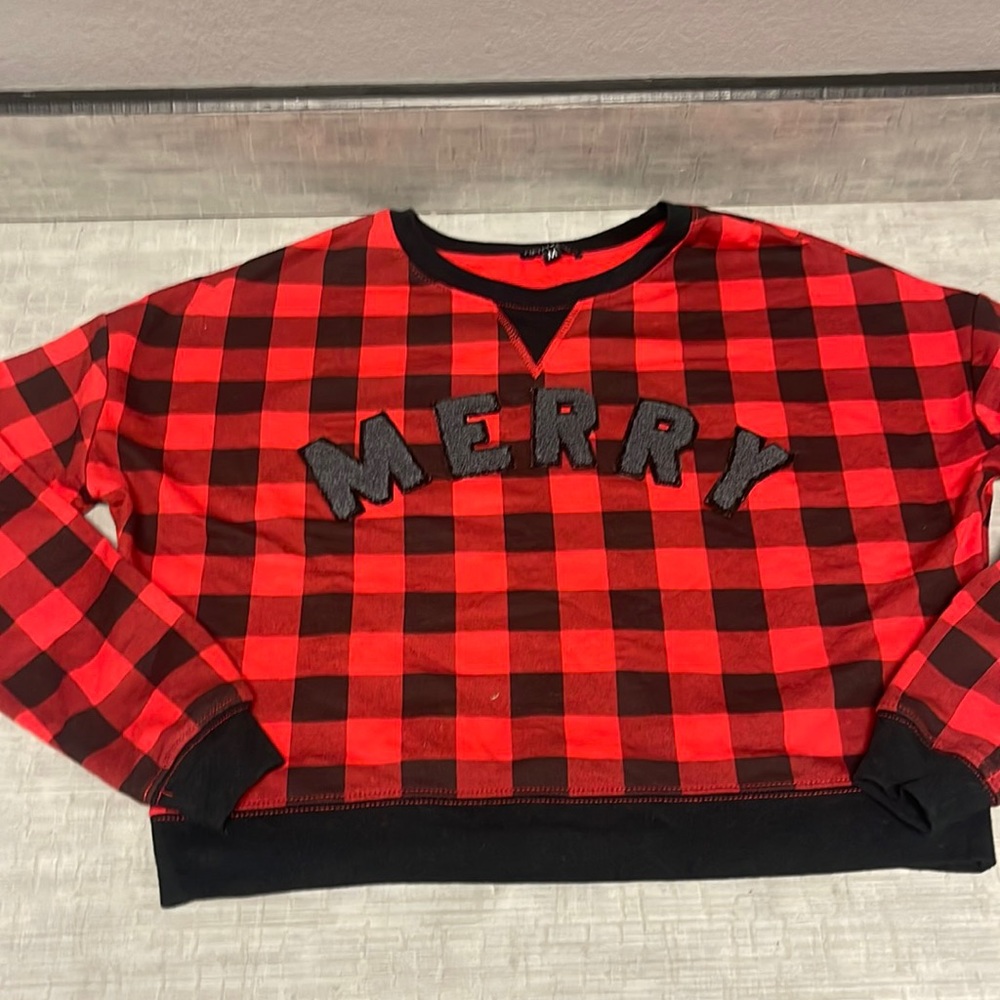 Buffalo check Christmas sweatshirt